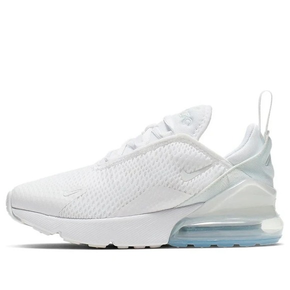 Size‎ 11C Nike Youth Air Max 270 (PS) Preschool AO2372-103 White Metallic Silver